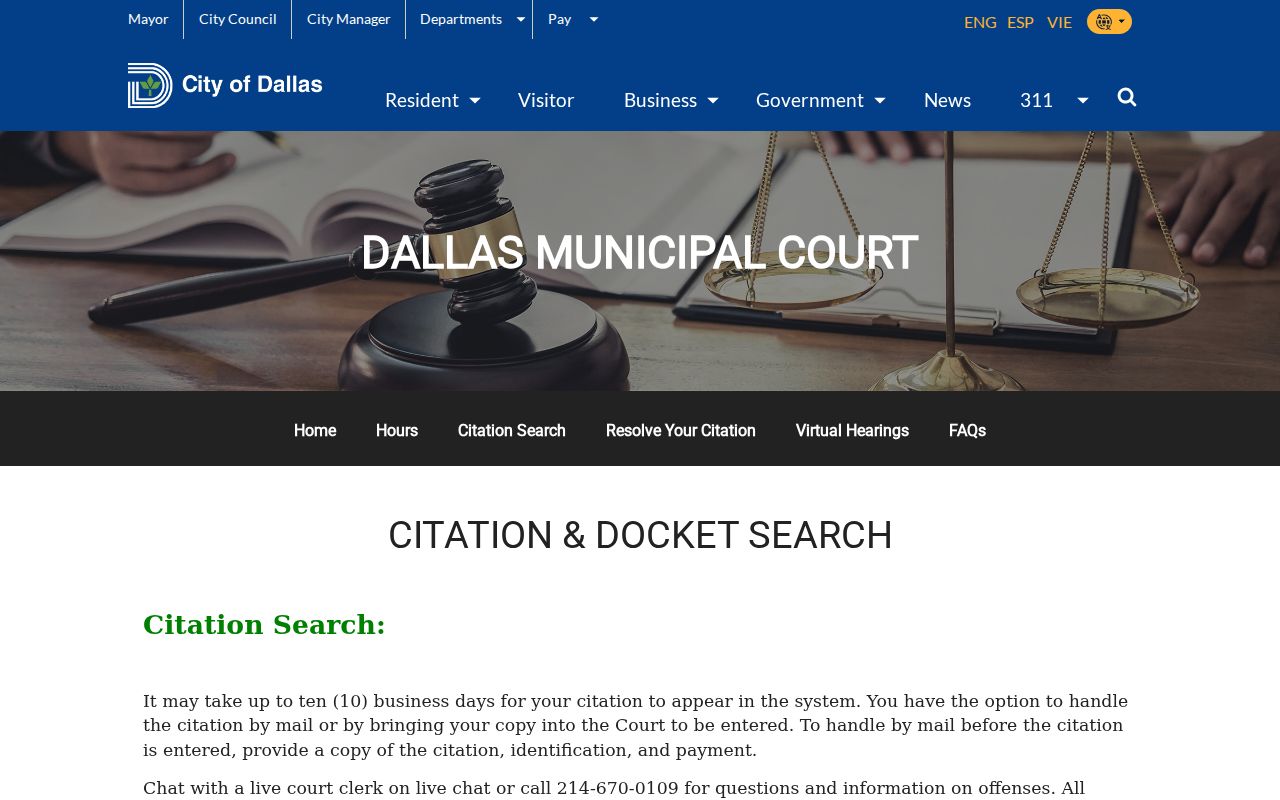 Texas city court warrant search instructions for local citation records