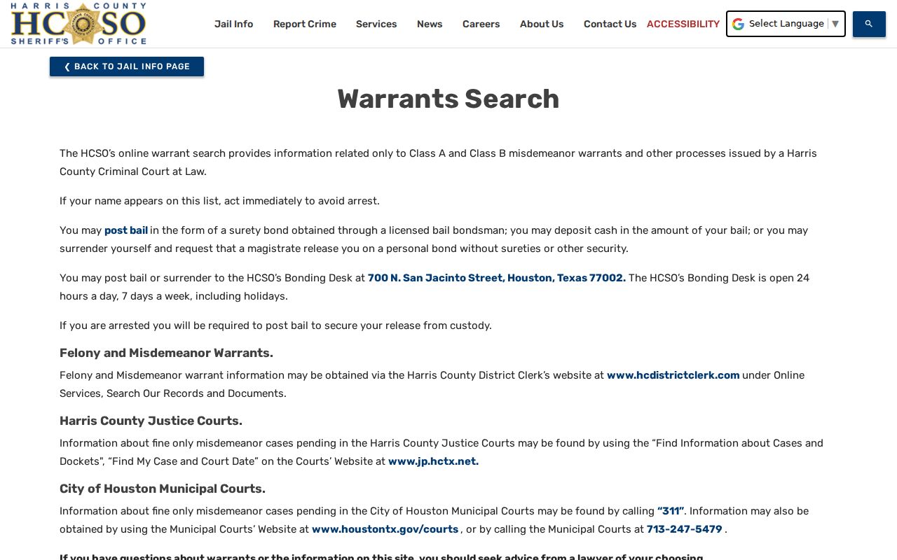 Texas active warrant search county coverage statement